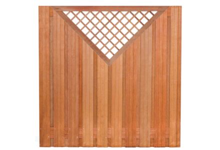 Tuinscherm hardhout Dronten superieur 21 planks 180x180cm