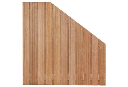Tuinscherm hardhout Hoorn recht verloop 180x180cm