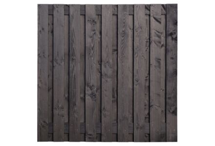 Tuinscherm Karin zwart gedompeld 19-planks 180x180cm