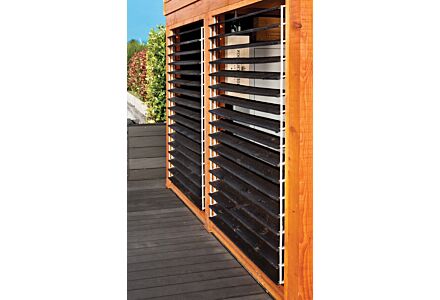 Flex Fence systeem voor planken schutting met draaibare lamellen