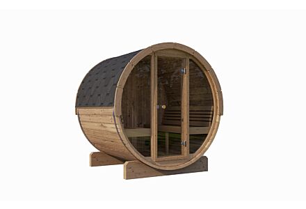 Barrelsauna 205 x 180 cm Ergonomisch Thermowood