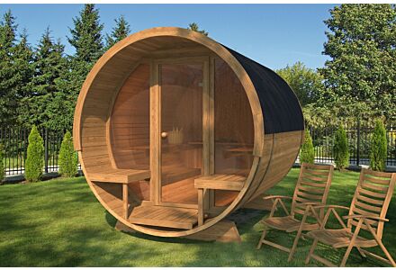 Barrelsauna Deluxe 230 x 280 cm Thermowood