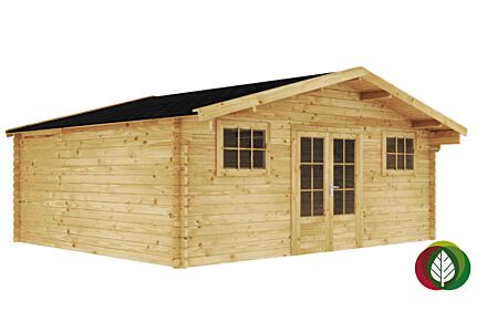 Blokhut Hees 45mm 600x500cm - Duxwood