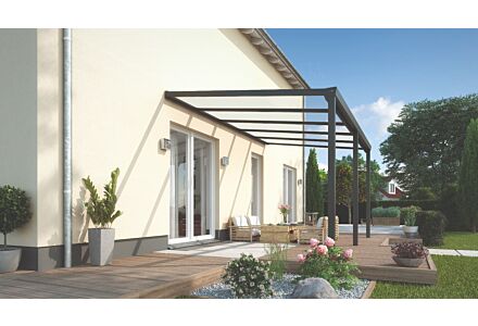 Aluminium veranda Easy Edition antraciet 8mm veiligheidsglas