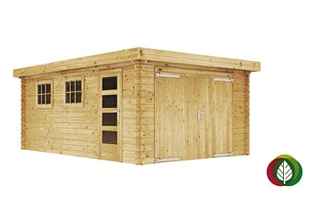 Houten garage 350 x 570 cm - Gijs 45mm