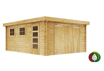 Houten garage 400 x 570 cm - Mees 45mm