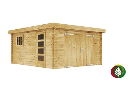 Houten garage 400 x 500 cm - Teun 45mm