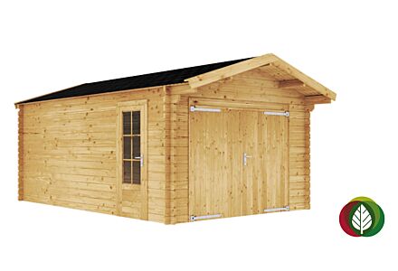 Houten garage 350 x 570 cm - Tim 45mm