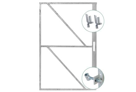 IJzeren deurframe met slotkast B100 x H200 cm
