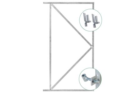IJzeren frame voor zelfbouw schuttingdeur B140 x H155 cm