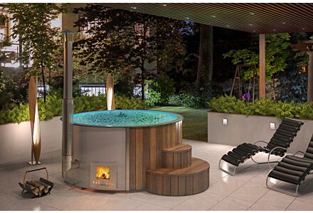 Fiberglas Hottub 200cm de luxe met interne kachel