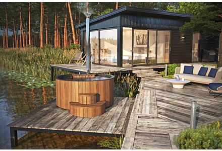 Fiberglas hottub 200cm met interne kachel