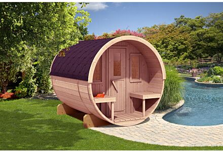 Barrelsauna 205 x 280 cm Thermowood