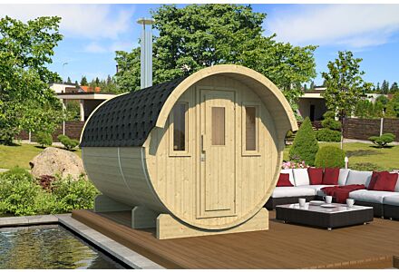Barrelsauna 200Øx330cm Interflex