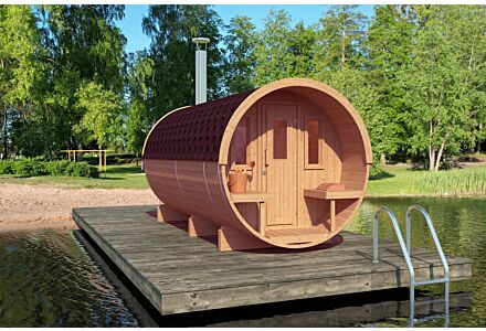 Barrelsauna 200 x 400 cm Thermowood