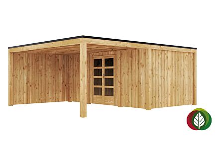 Tuinhuis met overkapping Jim 500x600cm