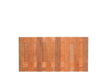 Tuinscherm hardhout Kampen recht 17 planks 90x180cm