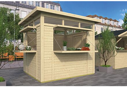 Houten Kiosk Claus 277x244cm