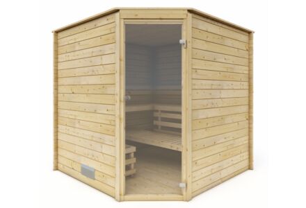 Binnensauna 205 x 205 cm hoekmodel