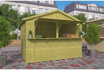 Houten Kiosk Santa geimpregneerd 300x250cm