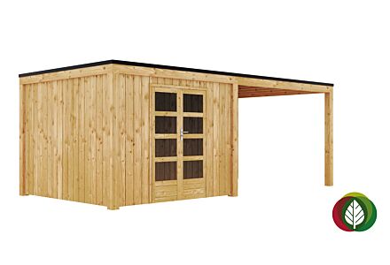 Tuinhuis met overkapping Olaf 300x650cm