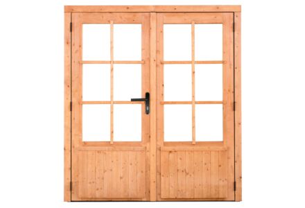 Dubbele deur met raam Red Class Wood 185x205cm