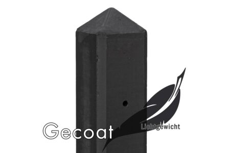 Hoekpaal antraciet gecoat diamantkop 8.5x8.5x180cm Schelde
