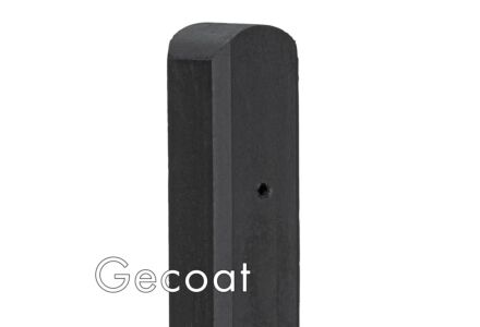 Tussenpaal antraciet gecoat halfronde kop 10x10x180cm Waal