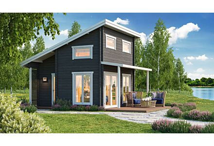 Buiten sauna Kokkola met verdieping - 70mm