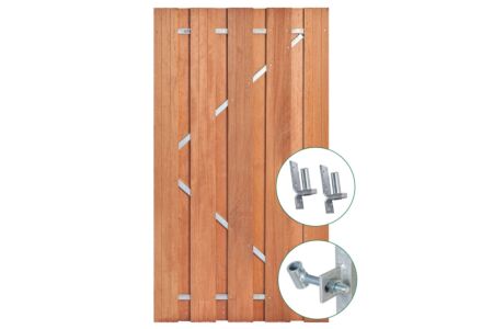 Tuindeur Solide hardhout met stalen frame