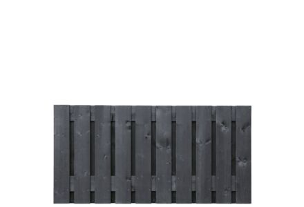 Tuinscherm Stuttgart zwart gespoten 21-planks 90x180cm