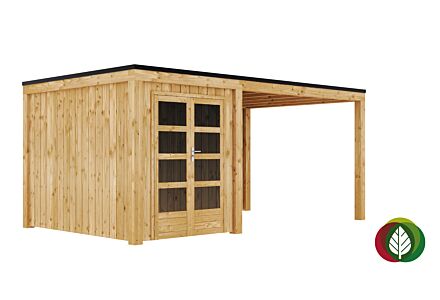 Tuinhuis met overkapping Tiego 200x600cm