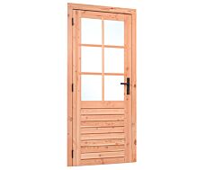 Selecteer Enkele deur met glas Red Class Wood 100 x 205 cm - Linksdraaiend