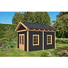 Overkapping zadeldak Hamar L 478x395 cm type 4 met zwarte wanden