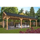 Overkapping zadeldak Hamar XL 990x445cm type 5 onbehandeld