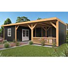 Lariks Douglas overkapping Nijverdal met zwarte wanden DHZ bouw 900x410cm