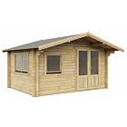 Blokhut 4x3 Interflex 440x340cm + luifel 90cm